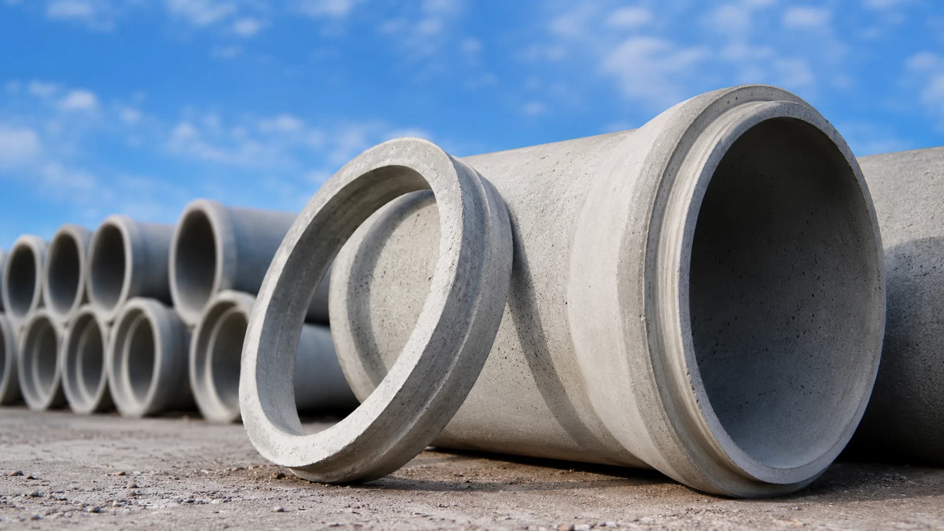 Concrete ring sealing the joint of a socket-jointed concrete pipe